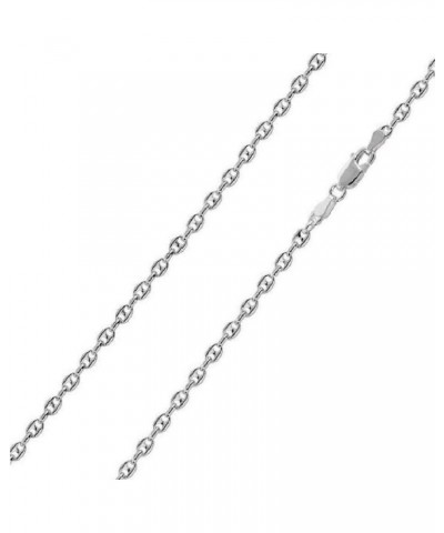 2.4mm, 3.4mm, 4.2mm Sterling Silver Puffed Anchor Chain Necklace, Made in Italy 2.4mm-22 $25.85 Necklaces