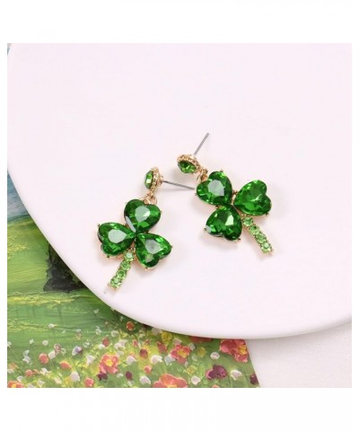 St. Patrick's Day Earrings for Women Girls Shamrock Clover Earrings Acrylic Dangle Earrings Green Hat Beer Clover Horseshoe D...