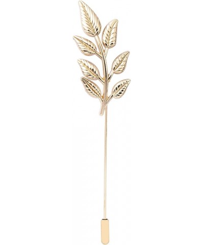 Elegant Leaf Plant Suit Collar Lapel Pin Brooch for Unisex Gold $10.62 Brooches & Pins