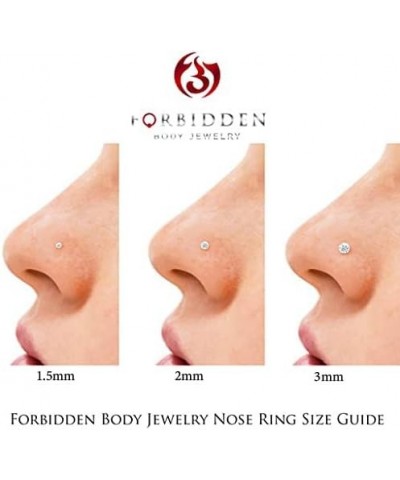 20g 6mm Surgical Steel L Shaped Nose Ring with 3mm CZ Crystal Gold Tone (2pcs) $7.64 Body Jewelry