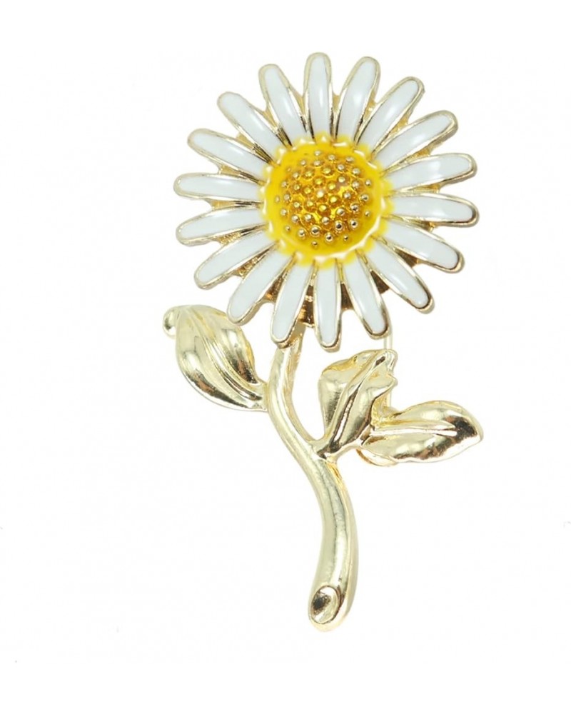 Enamel Daisy Flowr Brooch Pin,Cute Sun Flower Suit Lapel Pin Plant Gladdon Flower Coat Pin Clothes Accessories Wedding Party ...