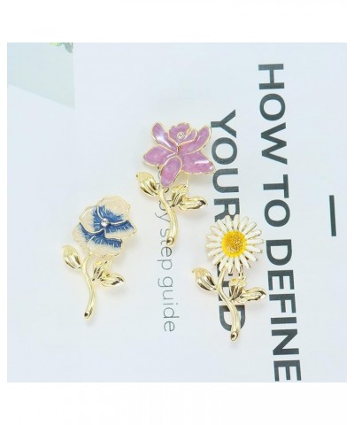 Enamel Daisy Flowr Brooch Pin,Cute Sun Flower Suit Lapel Pin Plant Gladdon Flower Coat Pin Clothes Accessories Wedding Party ...