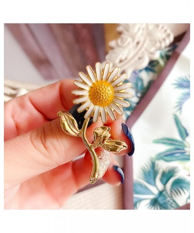 Enamel Daisy Flowr Brooch Pin,Cute Sun Flower Suit Lapel Pin Plant Gladdon Flower Coat Pin Clothes Accessories Wedding Party ...