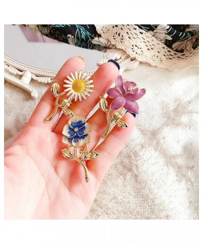 Enamel Daisy Flowr Brooch Pin,Cute Sun Flower Suit Lapel Pin Plant Gladdon Flower Coat Pin Clothes Accessories Wedding Party ...