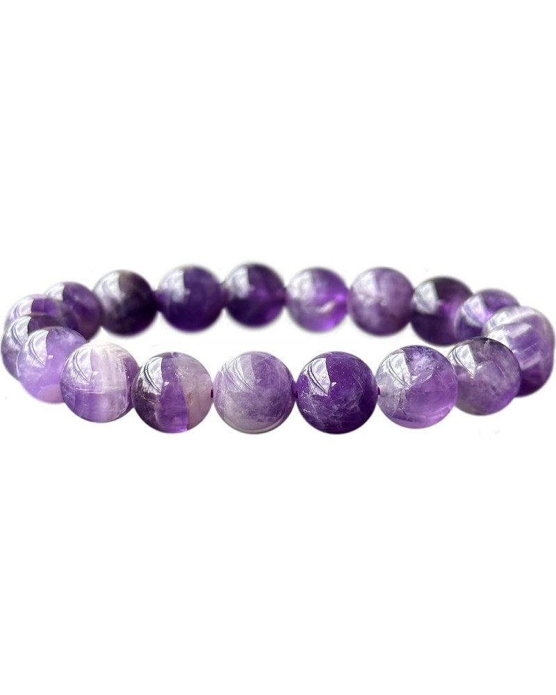 Crystal Stretch Stone Bracelet Real Crystal Gemstone 10mm Bracelet For Women Men Beaded Healing Natural Semi Precious Stone B...