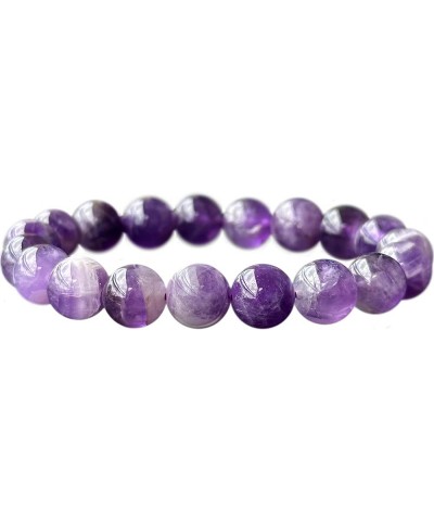 Crystal Stretch Stone Bracelet Real Crystal Gemstone 10mm Bracelet For Women Men Beaded Healing Natural Semi Precious Stone B...