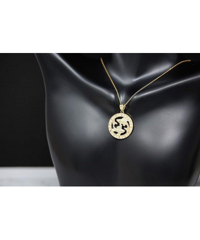 14k Yellow Gold Zodiac Pendant Necklace 22.0 Inches Libra $92.39 Necklaces