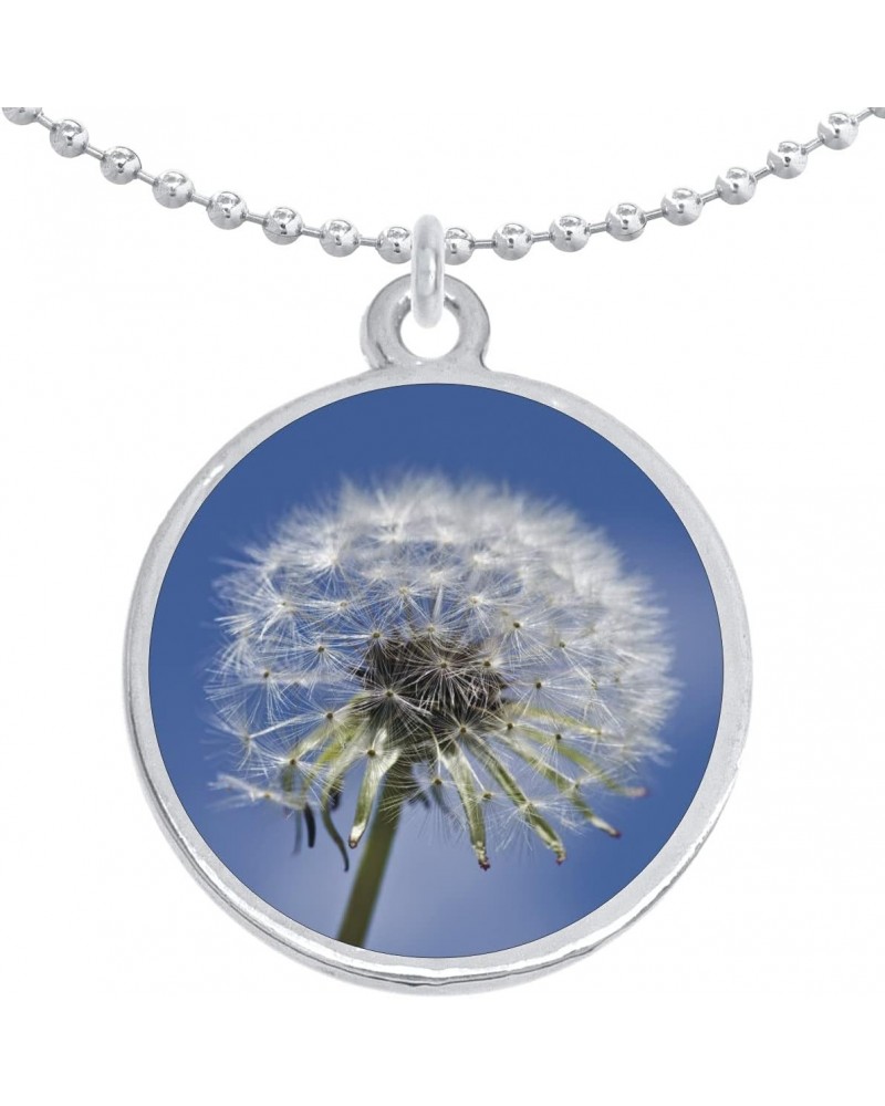 Dandelion Flower Seeds Round Pendant Necklace $10.94 Necklaces