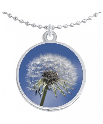 Dandelion Flower Seeds Round Pendant Necklace $10.94 Necklaces