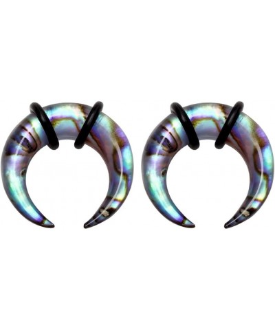 Hand Carved Organic Abalone Shell Pincher Taper Plugs with O-Rings, Sold as a Pair 8mm (0GA) $13.61 Body Jewelry