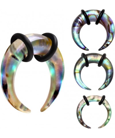 Hand Carved Organic Abalone Shell Pincher Taper Plugs with O-Rings, Sold as a Pair 8mm (0GA) $13.61 Body Jewelry