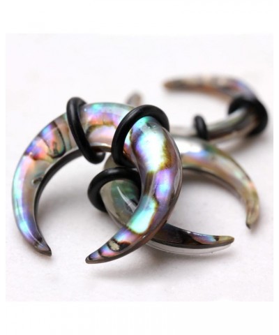 Hand Carved Organic Abalone Shell Pincher Taper Plugs with O-Rings, Sold as a Pair 8mm (0GA) $13.61 Body Jewelry