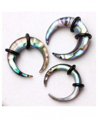 Hand Carved Organic Abalone Shell Pincher Taper Plugs with O-Rings, Sold as a Pair 8mm (0GA) $13.61 Body Jewelry