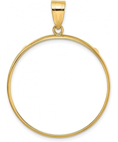 Gold Coin Bezel Pendant Mounting in 10K Yellow Gold - 13mm - 39.5mm Coin Size - Polished Prong Coin Bezel Coin 32.7mm $43.69 ...