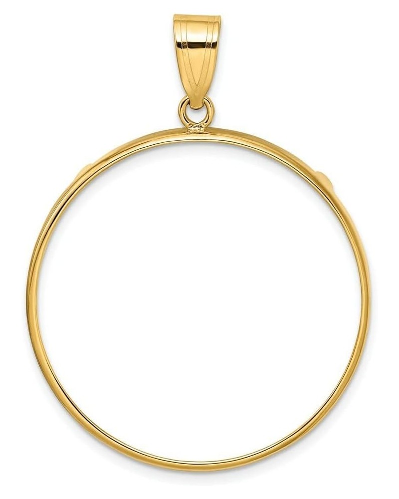 Gold Coin Bezel Pendant Mounting in 10K Yellow Gold - 13mm - 39.5mm Coin Size - Polished Prong Coin Bezel Coin 32.7mm $43.69 ...