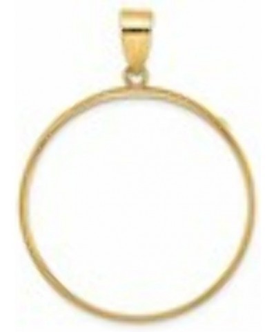 Gold Coin Bezel Pendant Mounting in 10K Yellow Gold - 13mm - 39.5mm Coin Size - Polished Prong Coin Bezel Coin 32.7mm $43.69 ...