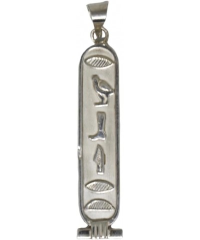 Customize Personalized pendant Egyptian Cartouche Necklace Sterling Silver one,two Side Translate into Hieroglyphs Handmade i...