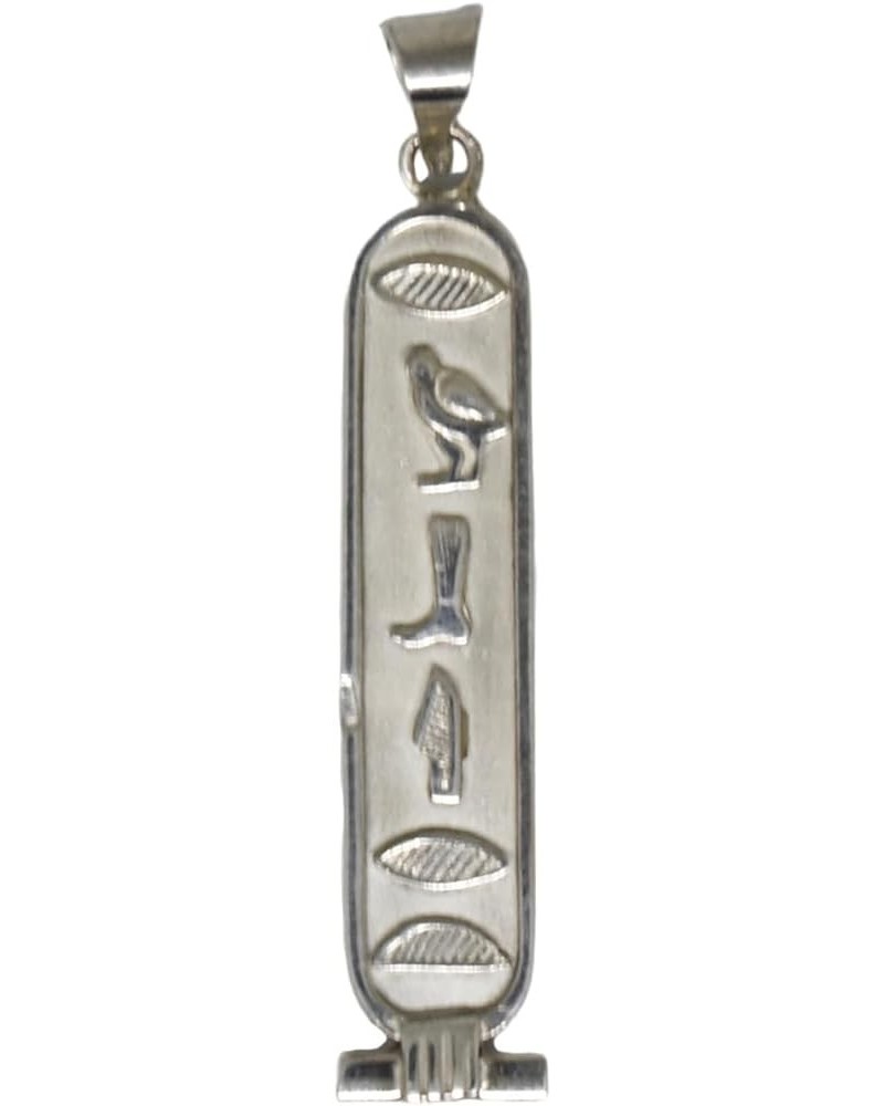 Customize Personalized pendant Egyptian Cartouche Necklace Sterling Silver one,two Side Translate into Hieroglyphs Handmade i...