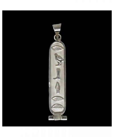 Customize Personalized pendant Egyptian Cartouche Necklace Sterling Silver one,two Side Translate into Hieroglyphs Handmade i...