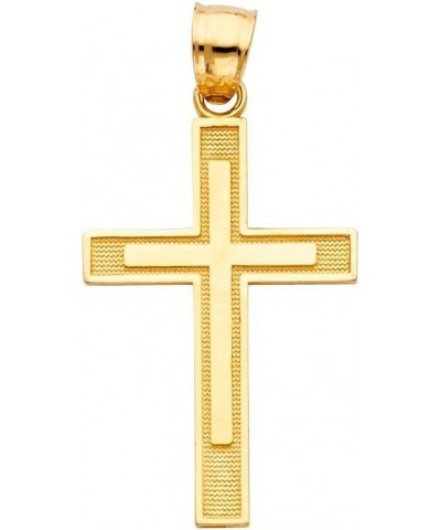 14K Yellow Gold Cross Pendant with 1.9mm Figaro 3+1 Chain Necklace 22.0 Inches $118.80 Necklaces