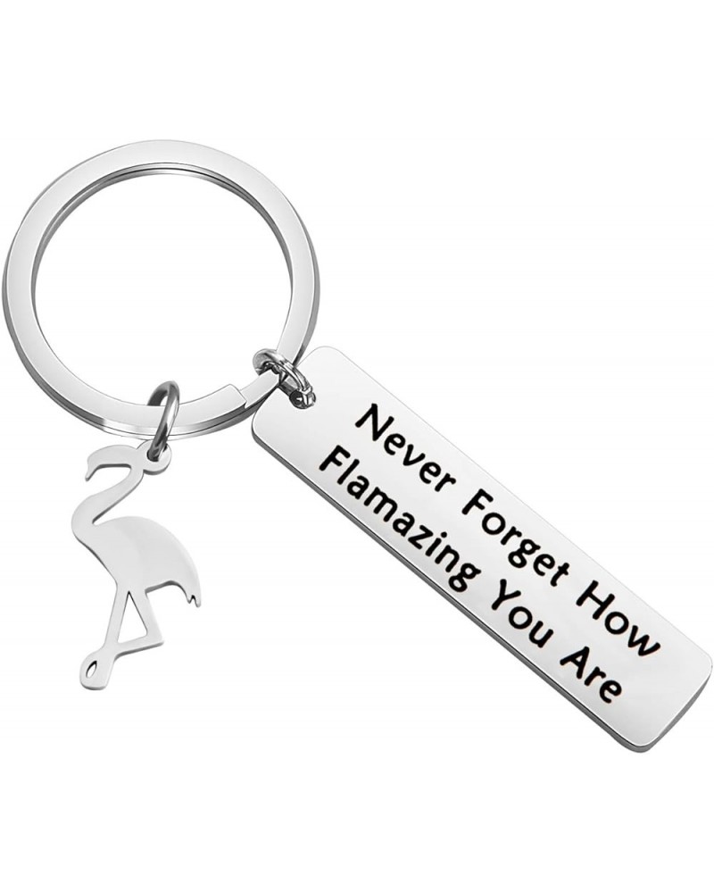 Flamingo Jewelry Never Forget How Flamazing You Are Bracelet Expandable Bangle BFF Gift Flamingo Keychain $5.93 Bracelets