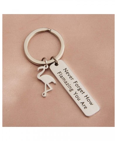 Flamingo Jewelry Never Forget How Flamazing You Are Bracelet Expandable Bangle BFF Gift Flamingo Keychain $5.93 Bracelets