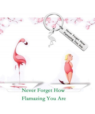 Flamingo Jewelry Never Forget How Flamazing You Are Bracelet Expandable Bangle BFF Gift Flamingo Keychain $5.93 Bracelets