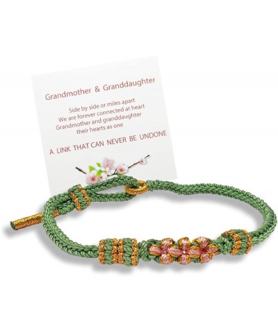 To My Granddaughter Bracelet "A Link That Can Never Be Undone" PeachBlossom Bracelet, Granddaughter Bracelet from Grandma, Ad...