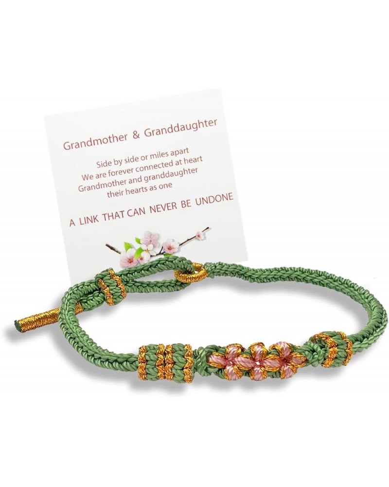 To My Granddaughter Bracelet "A Link That Can Never Be Undone" PeachBlossom Bracelet, Granddaughter Bracelet from Grandma, Ad...