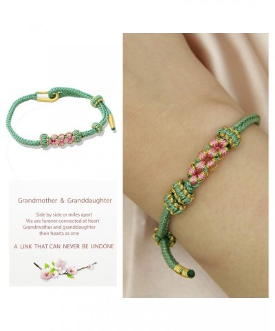 To My Granddaughter Bracelet "A Link That Can Never Be Undone" PeachBlossom Bracelet, Granddaughter Bracelet from Grandma, Ad...