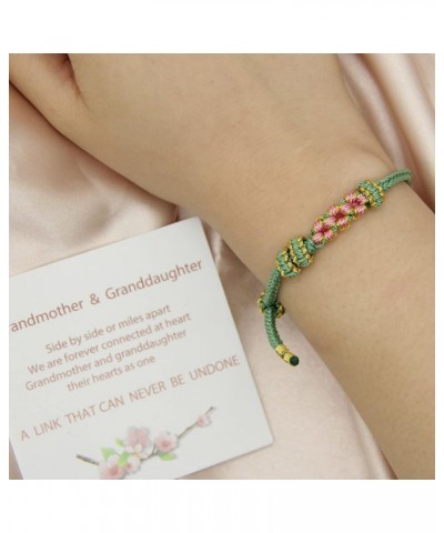 To My Granddaughter Bracelet "A Link That Can Never Be Undone" PeachBlossom Bracelet, Granddaughter Bracelet from Grandma, Ad...