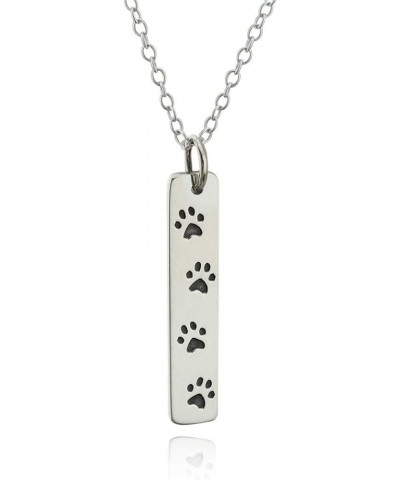 Sterling Silver Paw Print Necklaces for Women PAW PRINT 15 $17.64 Necklaces