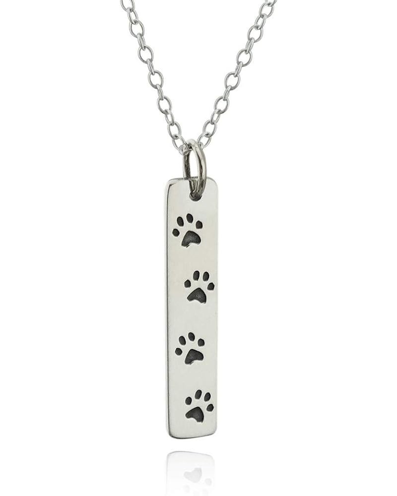 Sterling Silver Paw Print Necklaces for Women PAW PRINT 15 $17.64 Necklaces