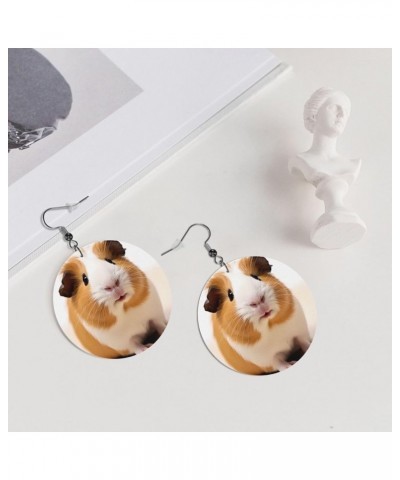 Farm Tractor Print Leather Earrings Statement Earrings Funky Earrings Womens Earrings Trendy One Size Cute Guinea Pig $9.49 E...