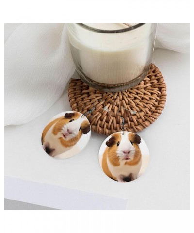 Farm Tractor Print Leather Earrings Statement Earrings Funky Earrings Womens Earrings Trendy One Size Cute Guinea Pig $9.49 E...