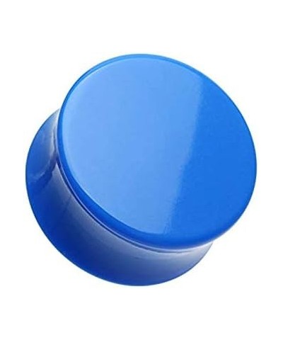 Neon Colored Acrylic Double Flared Ear Gauge Plug 9/16" (14mm), Blue $8.83 Body Jewelry