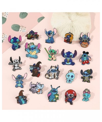 5 PCS Stitch Cosplay Pins - Cartoon Metal Brooch Ohana Means Family Jewelry Gift For Women Girls stitch.-XZ... $14.74 Brooche...