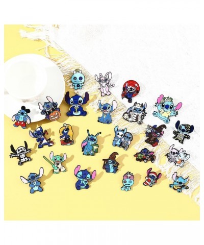 5 PCS Stitch Cosplay Pins - Cartoon Metal Brooch Ohana Means Family Jewelry Gift For Women Girls stitch.-XZ... $14.74 Brooche...