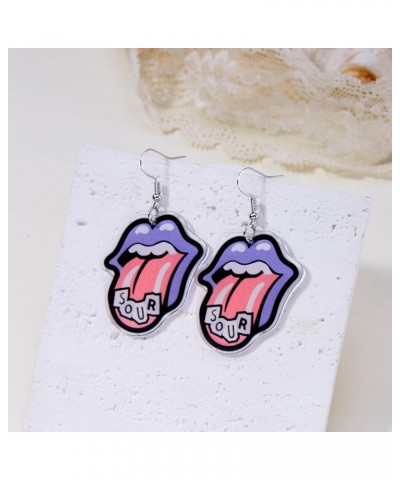 Olivia Sour Guts Earrings Album Inspired Earrings Merch Jewelry Gifts for Women Fans Costume Outfits Dress Decor style-sour $...