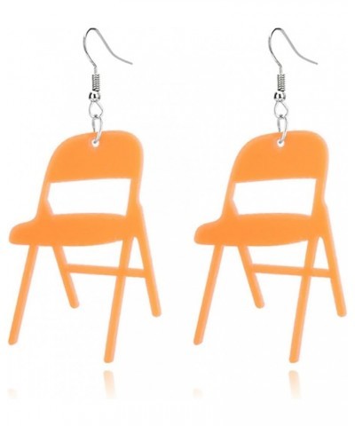 Funny Fight Folding Chair Dangle Earrings for Women Girls Creative Fashion Acrylic Weird Chair Earrings Fashion Statement Ear...