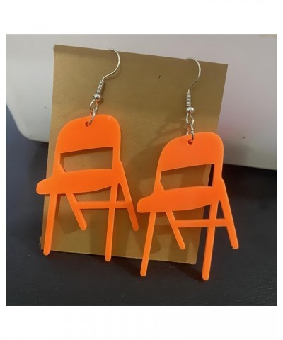 Funny Fight Folding Chair Dangle Earrings for Women Girls Creative Fashion Acrylic Weird Chair Earrings Fashion Statement Ear...