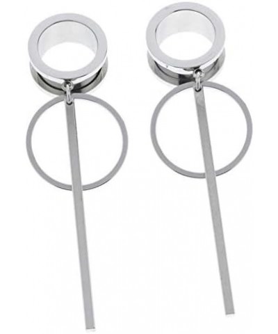 6mm-25mm 316L Surgical Steel Dangle Ear Gauges Piercing Tunnels Plugs Statement Earrings 2g-6mm $9.71 Body Jewelry