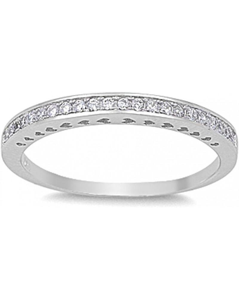 CHOOSE YOUR COLOR Sterling Silver Wedding Ring Sterling Silver $12.97 Bracelets