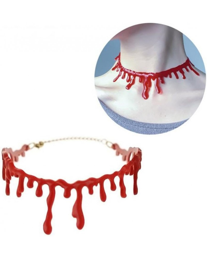 2Pcs Halloween Costumes Vampire Blood Drip Choker Necklace Party Cosplay Decorations Joke Gifts Woman Fashion Jewelry $5.93 N...