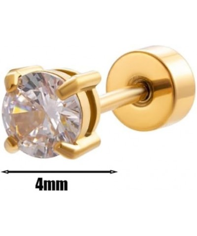 16G*6mm threadless push pin stainless steel flat back cubic zirconia ear cartilage earrings 20G*6mm twist screw stud earrings...