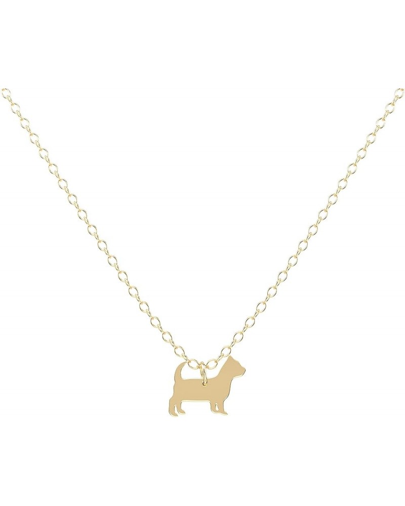 Sterling Silver 14k Gold/Rose Gold Necklace, Rottweiler, Great Dane, Pitbull, Border Collie, German Shepherd, Australian Shep...