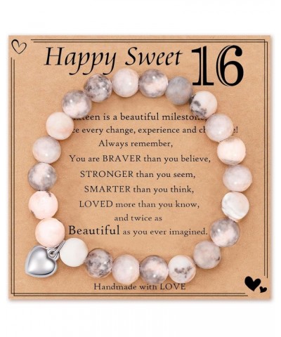 Birthday Gifts for Women Girls Natural Stone Birthday Bracelet 13 14 15 16 17 18 19 20 21 30 40 50 60 70 80 Year old Gifts fo...