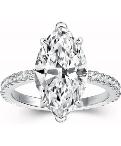 3.5CT Marquise Cut Engagement Ring,Simulated Diamond Ring,925 Sterling Silver 18K Yellow/White Gold Plated Promise Ring 4.5 (...