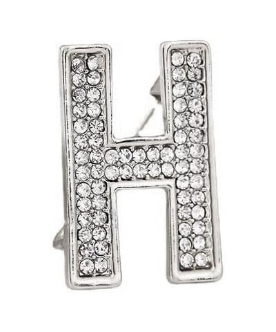 Initial Brooch pin,Women's Letter brooch Brooch A-Z 26 Personalized Design Letters fashion brooches collar pins H $11.18 Broo...