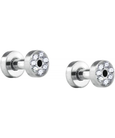 2pcs 8GA-7/8 Surgical Steel Crystal Rimmed Screw Fit Tunnel Plugs 3mm (8GA) $15.89 Body Jewelry